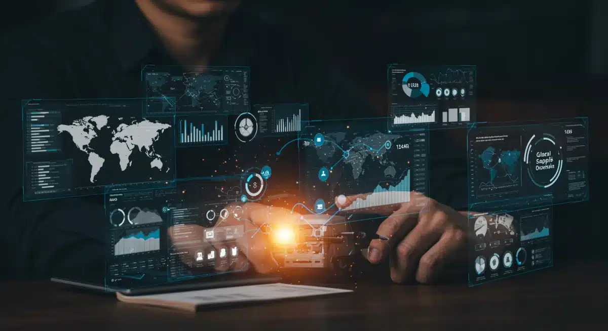 AI-powered supply chain monitoring dashboard