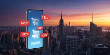 2025 Guide: Daily Deal Alerts for Maximum US Savings Smartphone displaying daily deal alerts with US city background