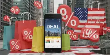 Smart shopper finding daily deals with significant discounts in the US for 2025