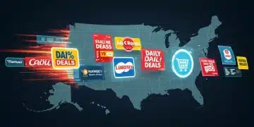 Futuristic interface showcasing top e-commerce daily deal platforms in the US for 2025.